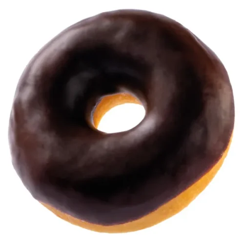 Donut au chocolat noir