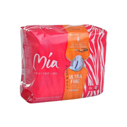 Serviettes hygiéniques ultra fines long x8 - MIA