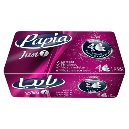 Mouchoir 4 plis x500 feuilles - PAPIA