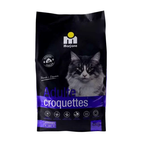 Croquettes viande aux légumes pour chat adulte 4kg - MARJANE