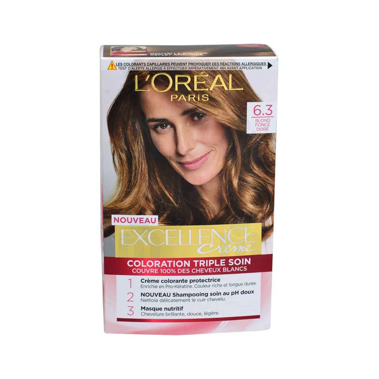 Coloration cheveux 6.3 blond foncé doré - EXECELLENCE CRÈME