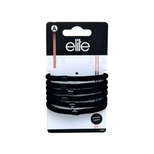 Elastiques fantaisie étirable stretch pour cheveux 5101 x6 - ELITE