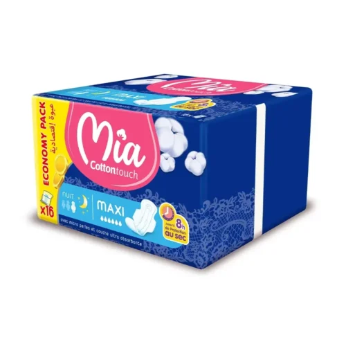 Serviettes hygiéniques maxi nuit 16 unités - MIA