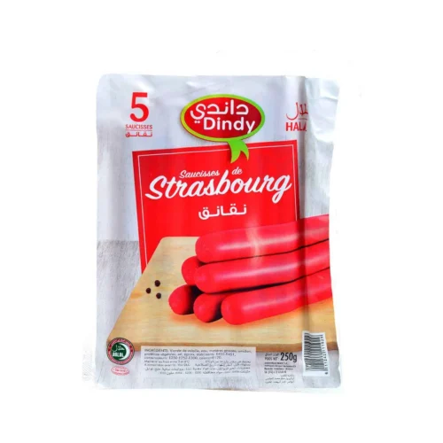 Saucisses de strasbourg x5 250g - DINDY