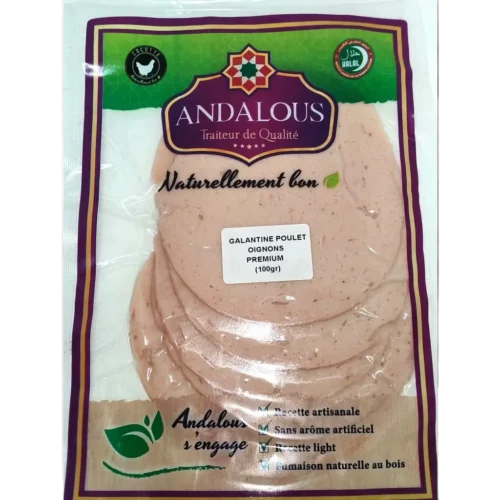 Galantine poulet oignons 100g - ANDALOUS