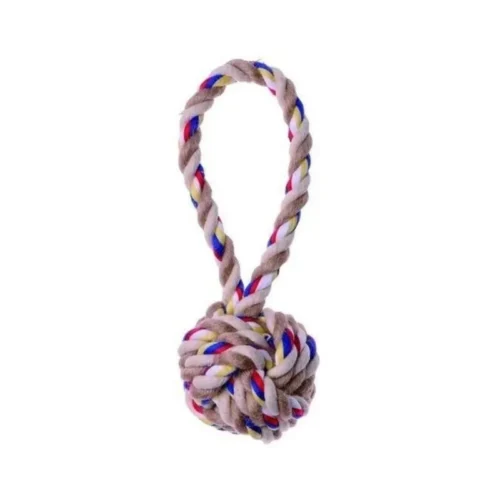 Jouet pour chien corde balle poignée courte Ø7,5cm/20cm