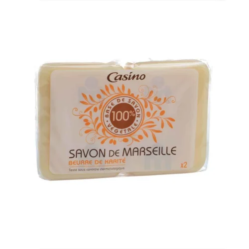 Savon de marseille au beurre de karité  2x100g - CASINO