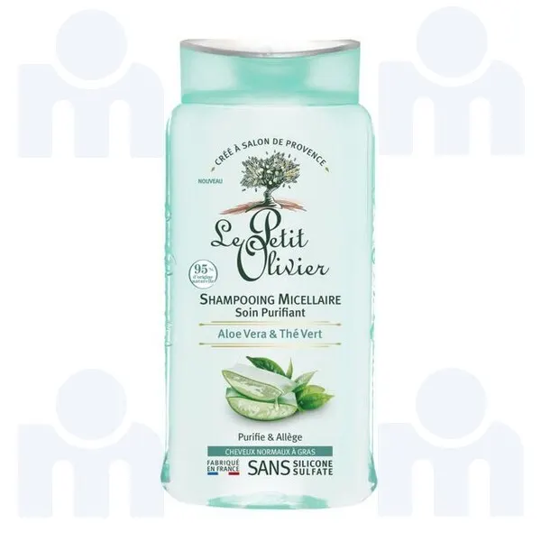 Shampoing soin purifiant aloe vera et thé vert 250ml - LE PETIT OLIVIER