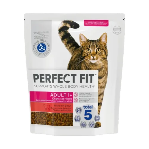 Croquettes chat sterilisé bœuf 1,4kg  - PERFECT FIT