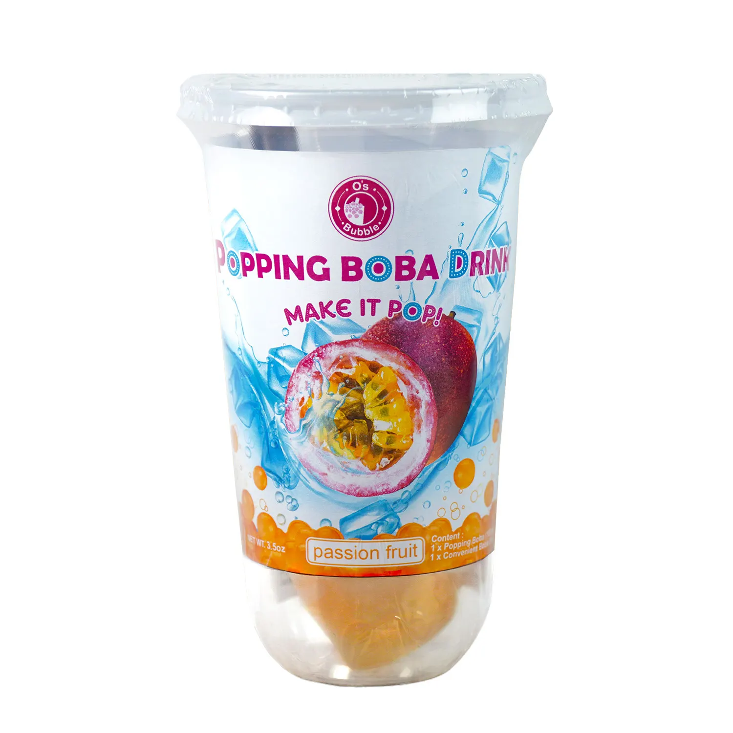Popping boba fruit de la passion 120g - O'S BUBBLES