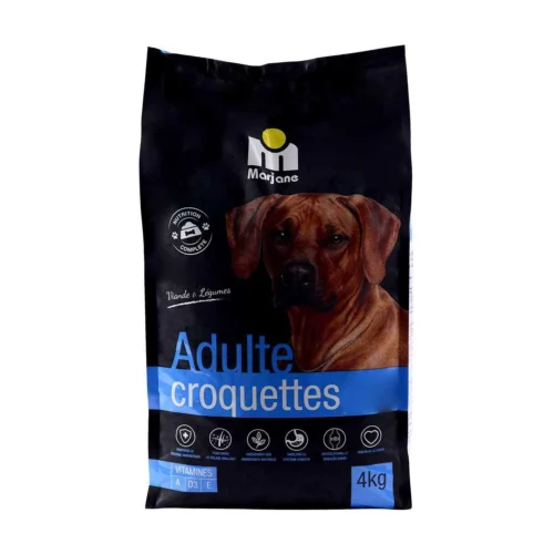 Croquettes viande aux légumes pour chien adulte 4kg - MARJANE