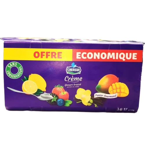 Yaourt brassé crème 16x110g - CHERGUI