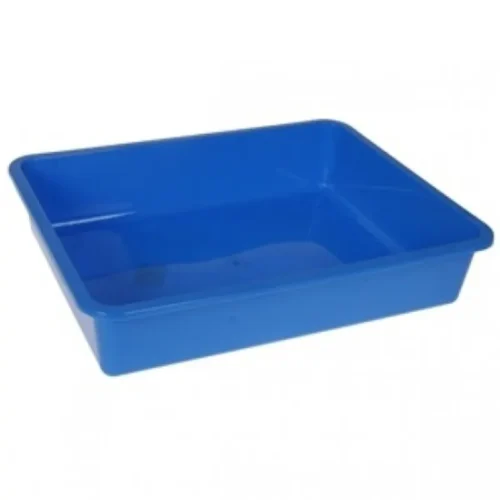 Bac à litière rectangulaire pour chat 43x33x9h