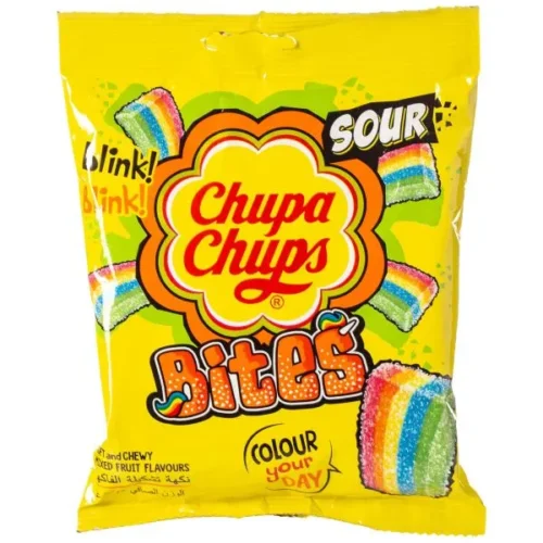 Bonbons gelifiés Mini Bites Sour 85g - CHUPA CHUPS