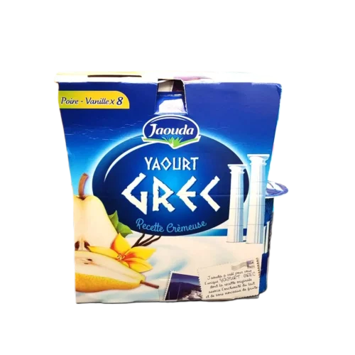 Yaourt poire vanille Grec 8x110g - JAOUDA
