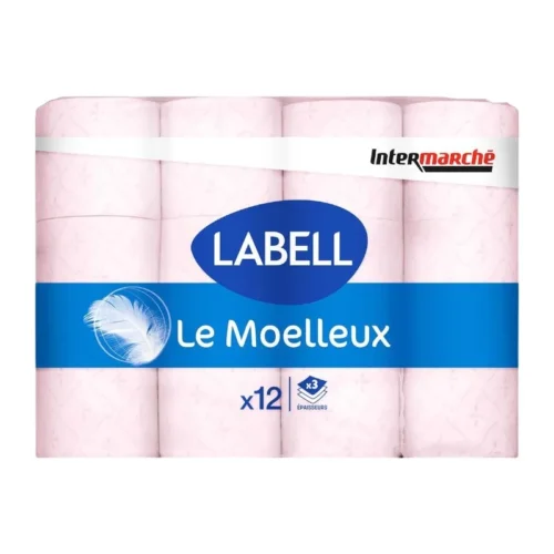 Papier toilette rose Le Moelleux x12 - LABELL