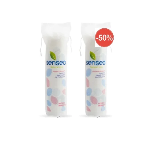 Disques démaquillants 100% coton 2x80pcs -50% sur le 2ème - SENSEA
