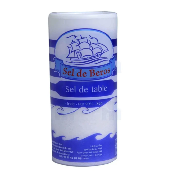 Sel de table iodé 99% pureté 125g - SEL DE BEROS