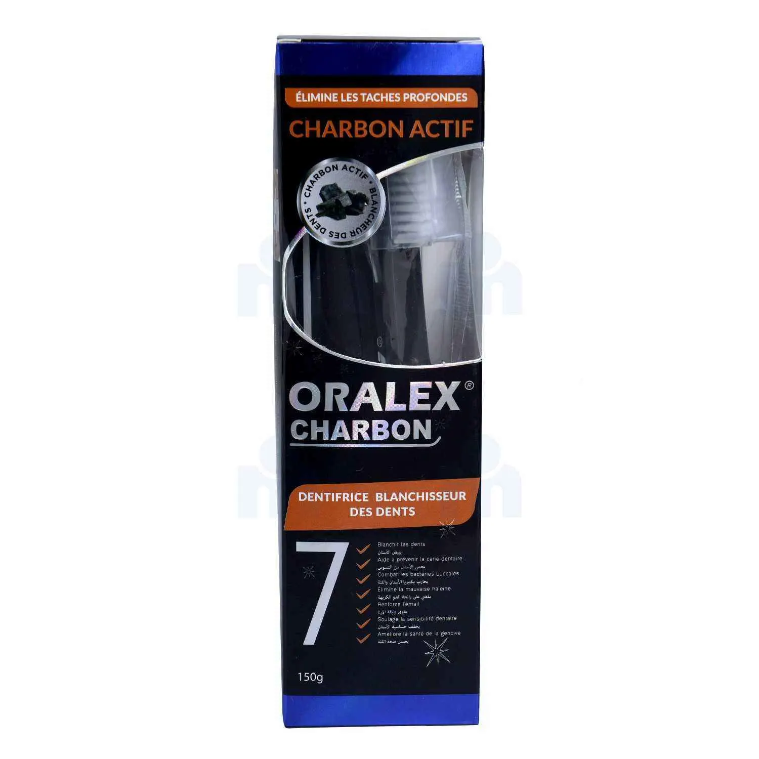 Dentifrice charbon actif 150g + Brosse médical - ORALEX