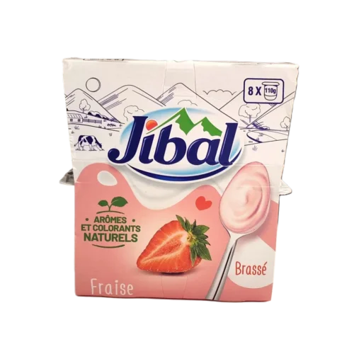 Yaourt brassé fraise 8x110g - JIBAL