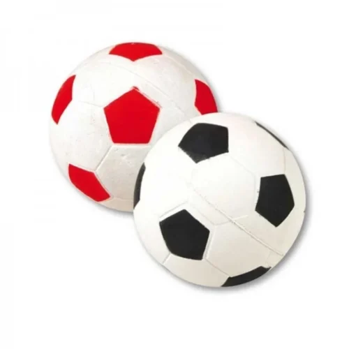 Ballon de foot gomme léger pour chien 6cm - BUBIMEX