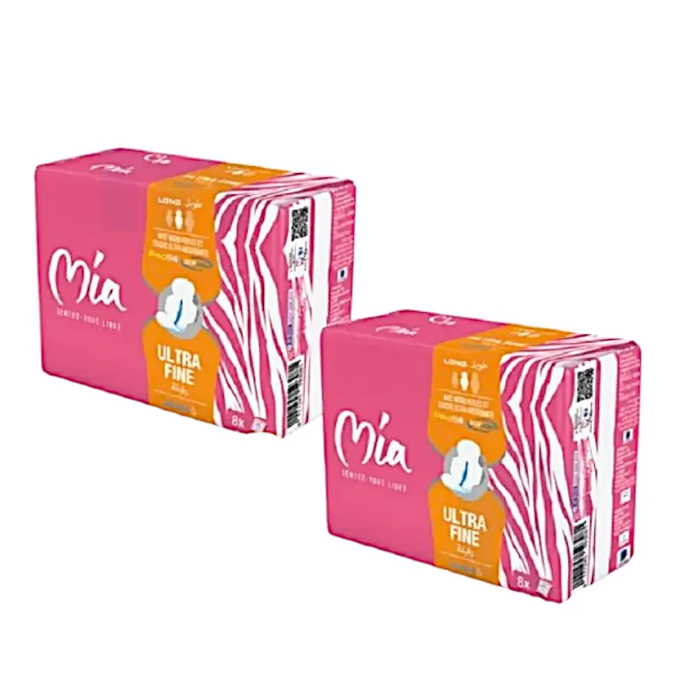 2 paquets de serviettes hygiéniques maxi long x18 pcs -50% sur le 2ème - MIA