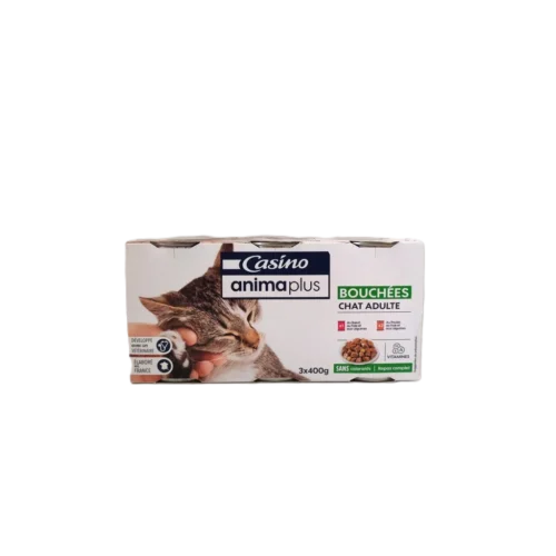 Bouchées en sauce à la viande 12 x100g AnimaPlus - CASINO