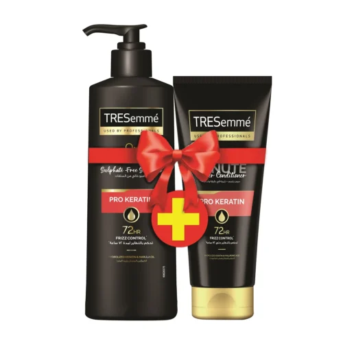 Shampoing pro Kératine sans sulfate 250ml + Après shampoing 180ml - TRESEMME