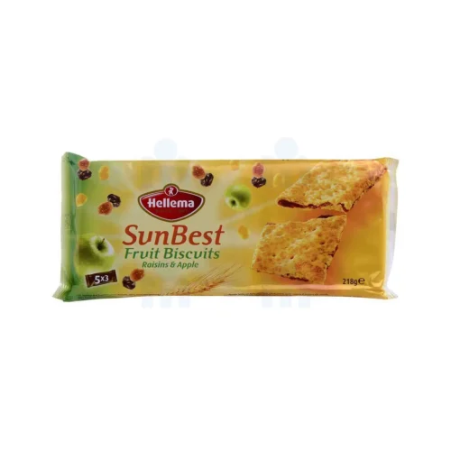 Biscuits fruits raisins et pommes SunBest 218g - HELLEMA