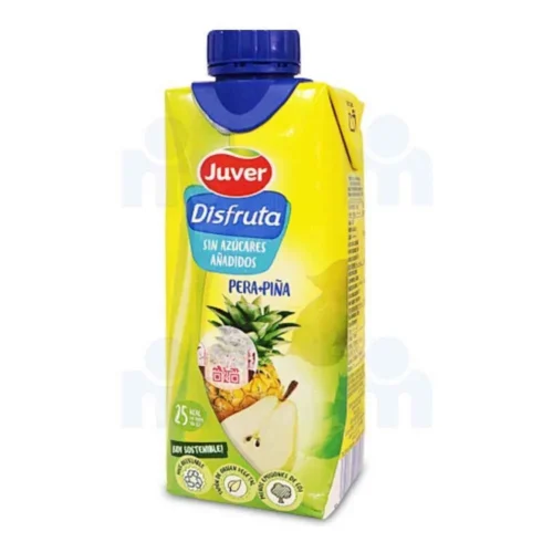 Juver Disfruta jus d'ananas et poire sans sucres ajoutés 33cl