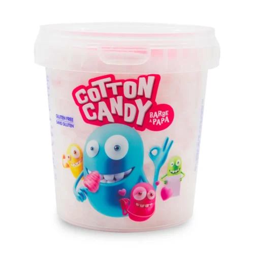 Barbe à papa saveur fraise en pot 50g - SOHOSNACKS