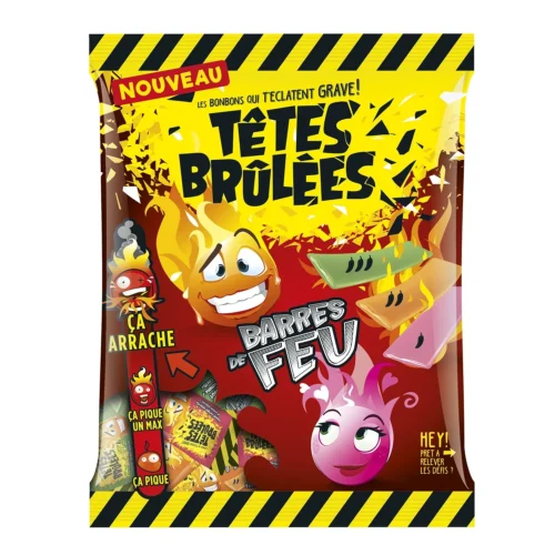 Bonbons barres de feu 200g - TÊTES BRÛLÉES