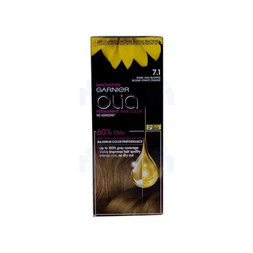 Coloration permanente 7.1 blond foncé cendré Olia - GARNIER