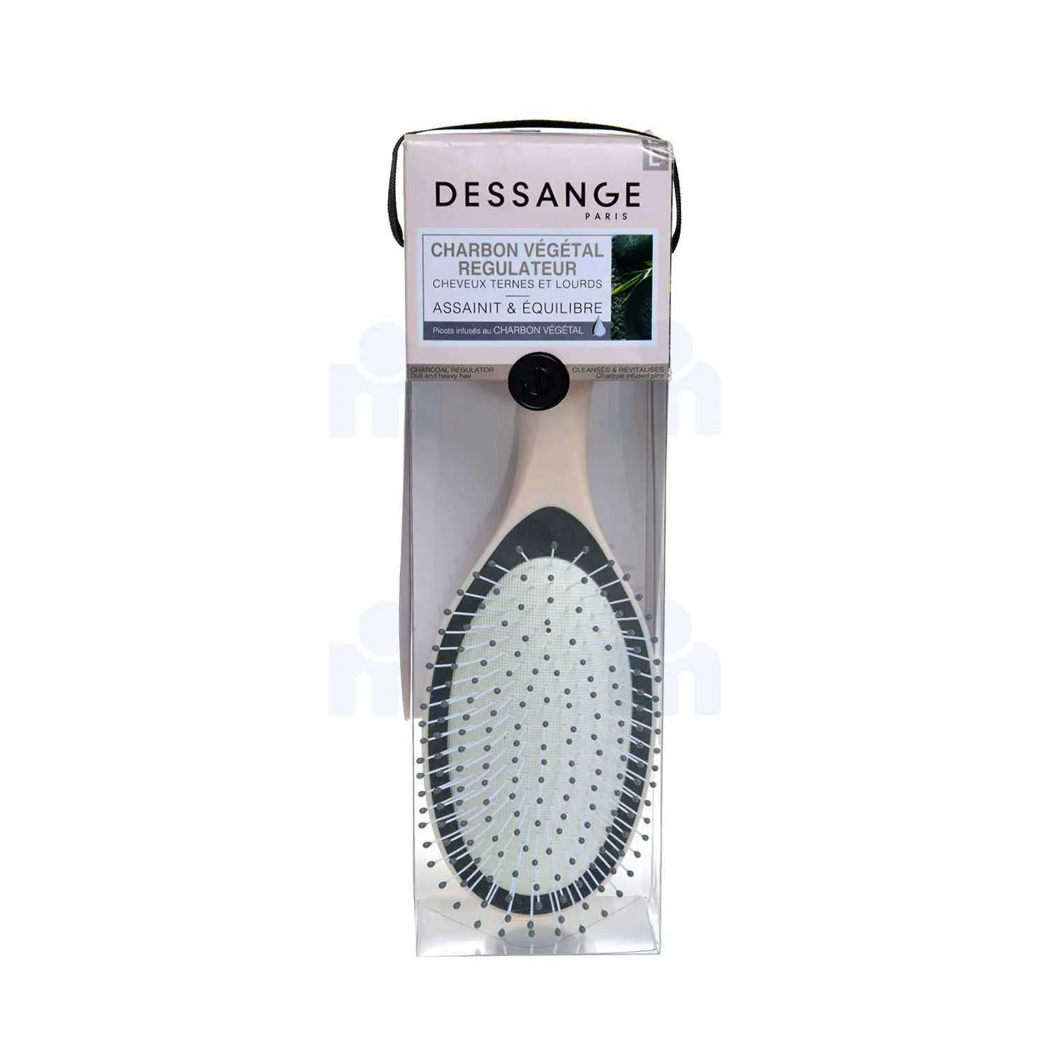 Brosse charbon végétal regulateur pour cheveux ternes et lourds - DESSANGE