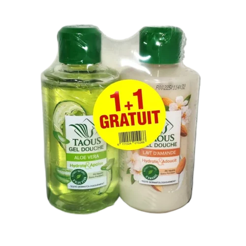 Gel douche lait d'amande + aloe vera 250ml - TAOUS