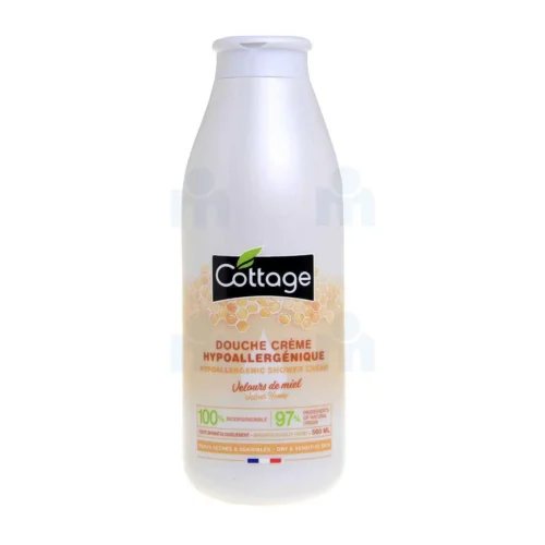Douche crème hypoallergénique velours de miel 560ml - COTTAGE