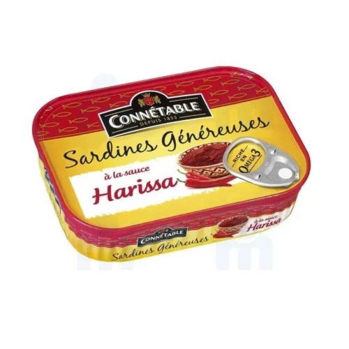 Sardine généreuse à la sauce harissa 140g - CONNÉTABLE