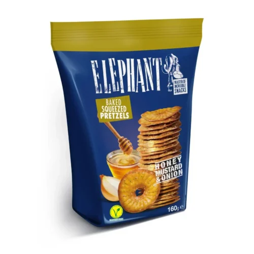 Bretzels au miel, à la moutarde et à l'oignon 160g - ELEPHANT