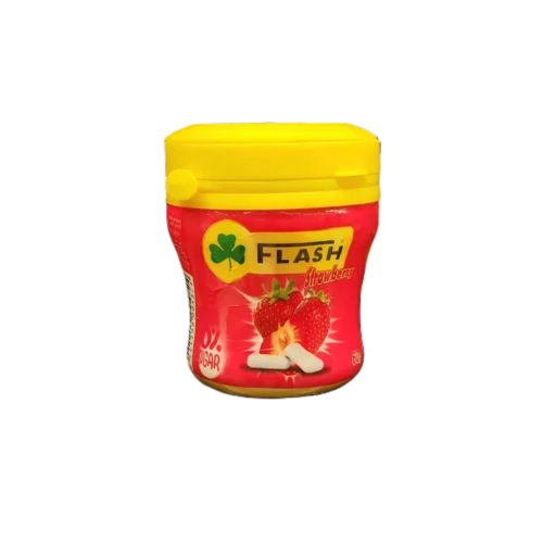 Chewing-gum sans sucres saveur fraise 60g - FLASH