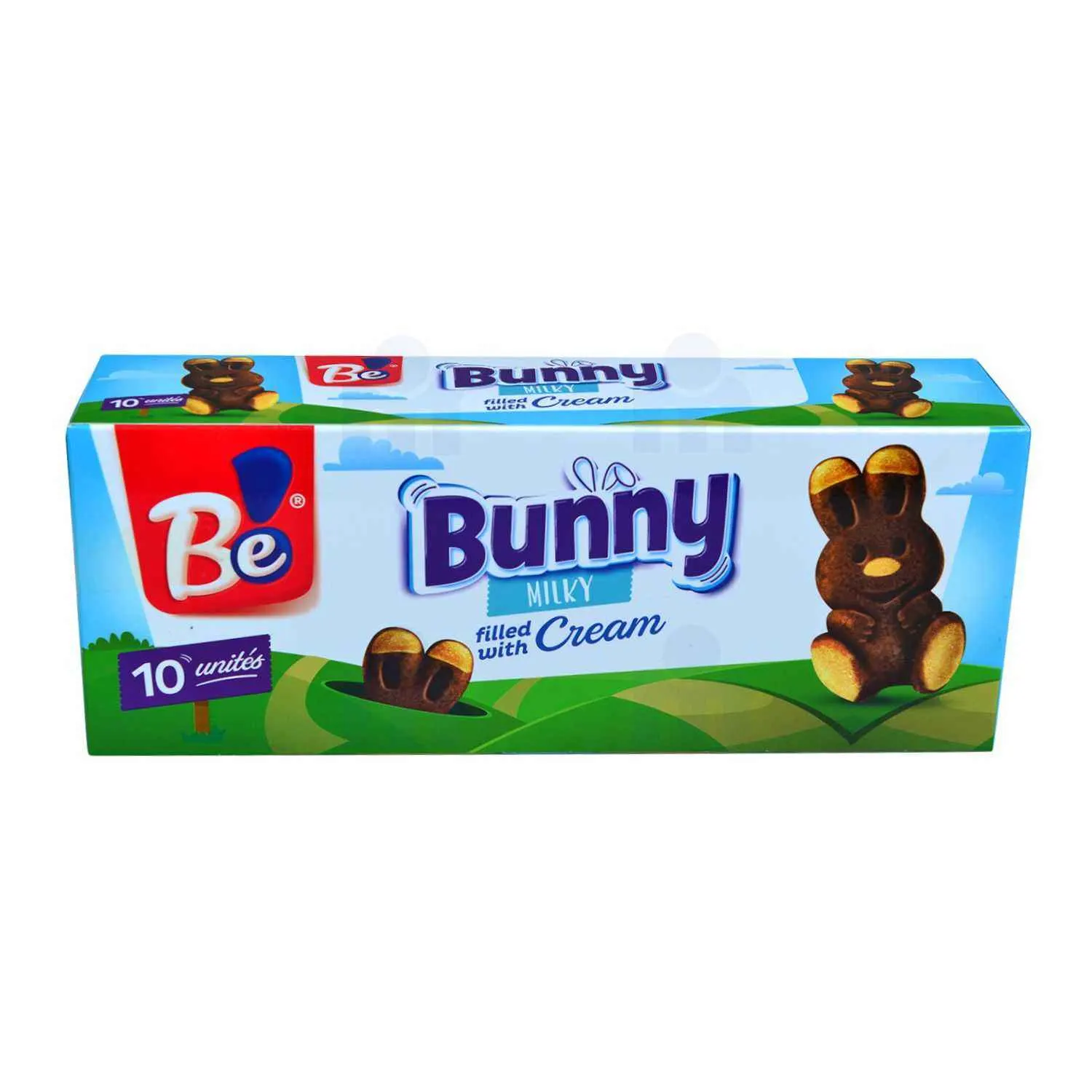 Cake au cacao fourré crème lait Bunny Milky x10 250g - BE
