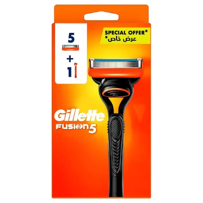 Rasoir fusion5 avec 1 manche et 5 recharges de lames - GILETTE